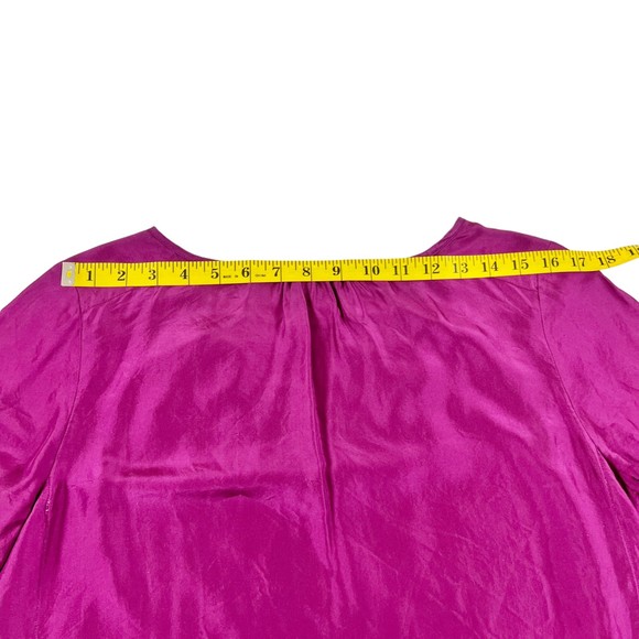 Sundance Blouse Renaissance Embroidered Silk Top Purple Gold Mixed Textures Sz M - Picture 14 of 15
